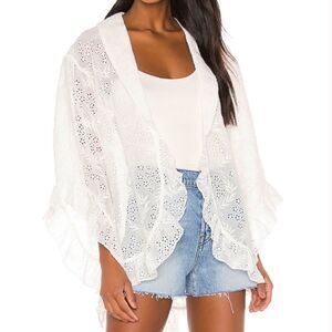 Majorelle Faria Kimono in White embroidery Large